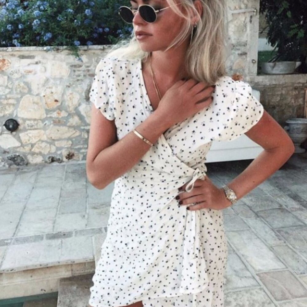 Brandy Melville Robbie Wrap Dress Size SM